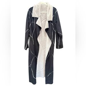 NWT Paparazzi by Biz Luxe Faux Shearling Coat Long Boho Western Drape Jacket